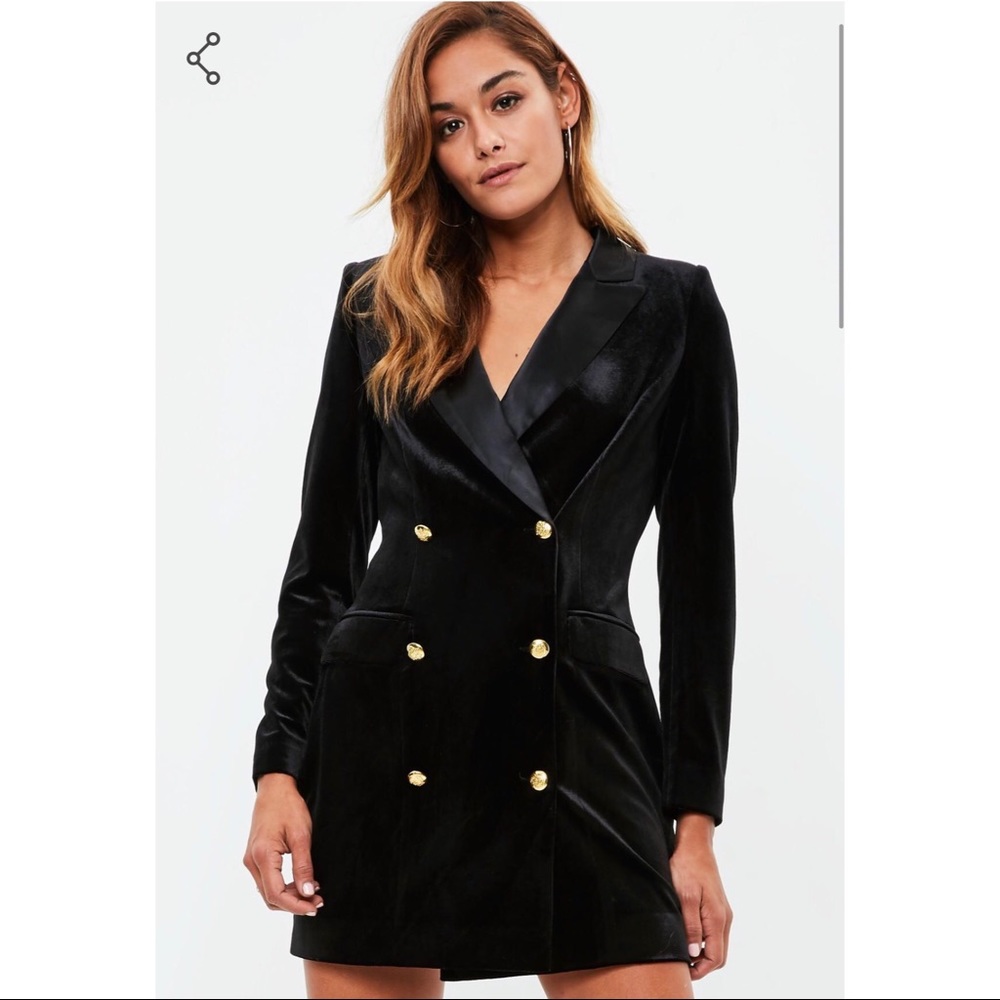 FLASH SALE 🍾🥂☃️🎄 Misguided Velvet Tuxedo Dress